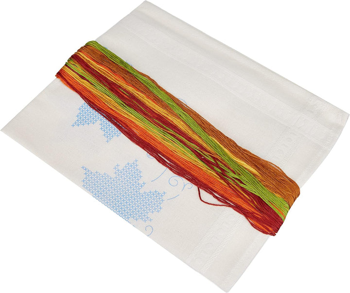 Vervaco Tischläufer Herbst Stickpackung/Läufer im vorgedruckten/vorgezeichneten Kreuzstich, Baumwoll