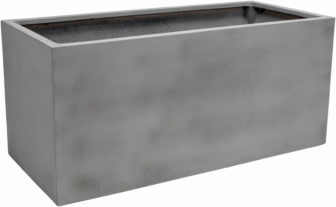 VIVANNO Pflanztrog Maxi Pflanzkübel - 45x100x45 cm Witterungsbeständig, Stilvolles Beton-Design, Fib