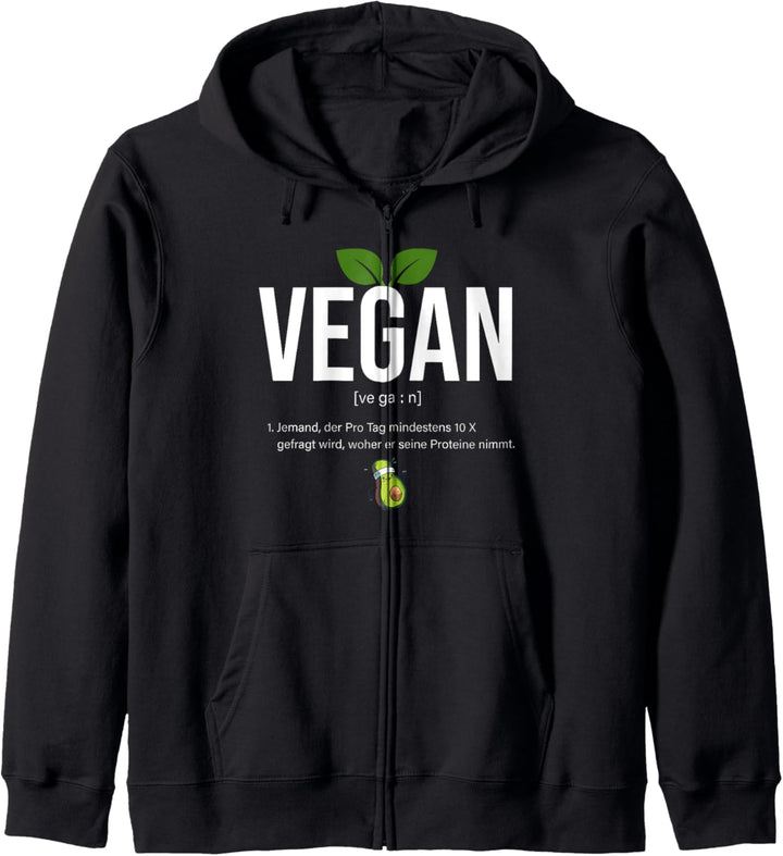 Vegan Definition Veganerin veganer ohne Fleisch fleischlos Kapuzenjacke