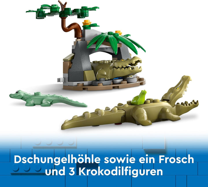 LEGO City Dschungelforscher-Wasserflugzeug, Spielzeug für Kinder, Dschungel-Spielzeug mit Minifigure