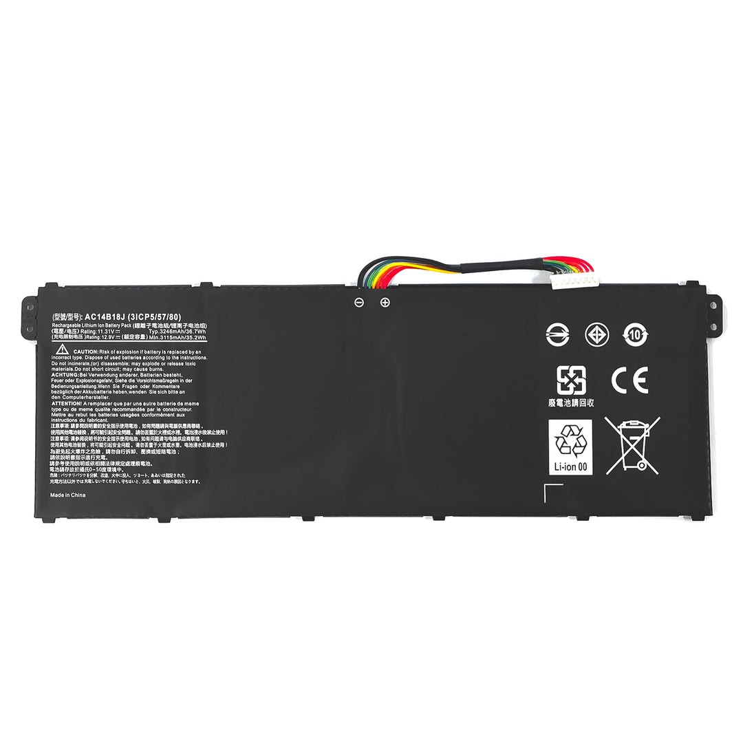 7XINbox 11.31V 3246mAh 36.7Wh AC14B18J Ersatz Akku Batterie für Acer Chromebook 11 B115-M B115-MP CB