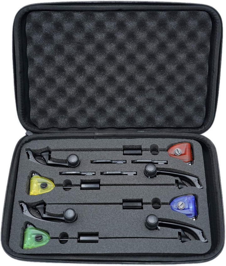 Carpon® Bissanzeiger Swinger Set Serie für Karpfenangeln im Fall Rote Blaue gelbe (grüne) Farbe 4 Sw