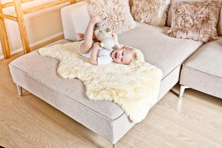 Baby-Lammfell geschoren 90-100cm 90-100 cm, 90-100 cm
