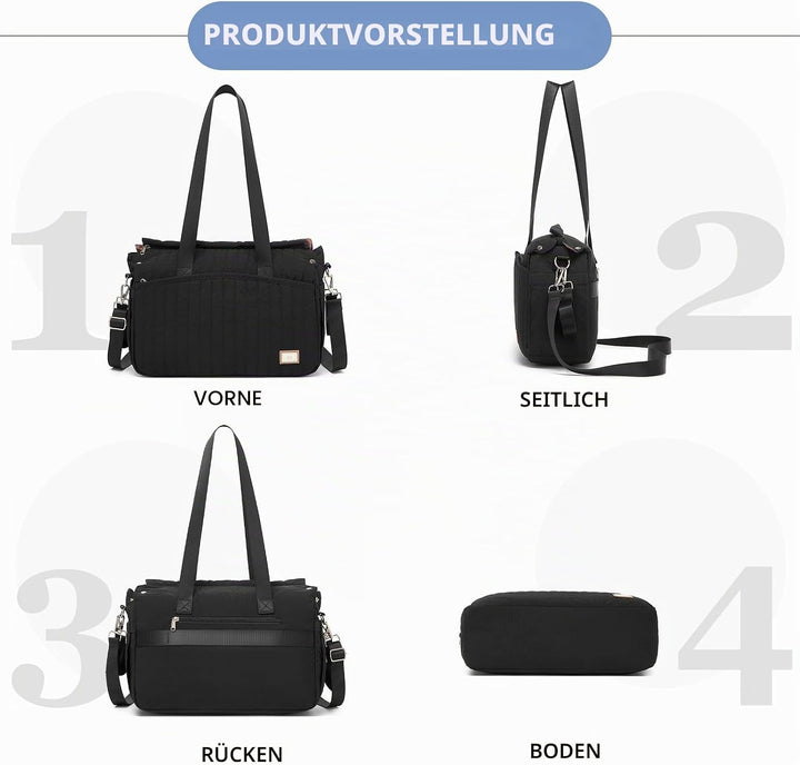 Miss Lulu Wickeltasche für Kinderwagen Wasserdichte Multifunktionale Babytasche mit Kinderwagenhaken