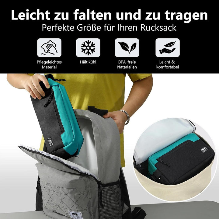 MIER Lunch Tasche Gefrierbare Kühltasche SnackboxKleine gefrierfähige Mini-Kühltasche mit Isolierung