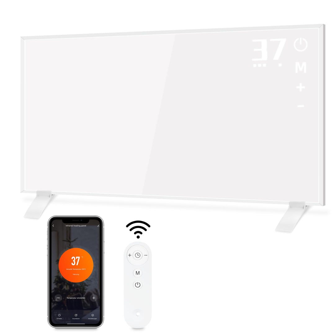 Mursche Infrarotheizung Thermostat Infrarot Wandheizung - Standgerät Infrarotpaneele 450W Fernbedien