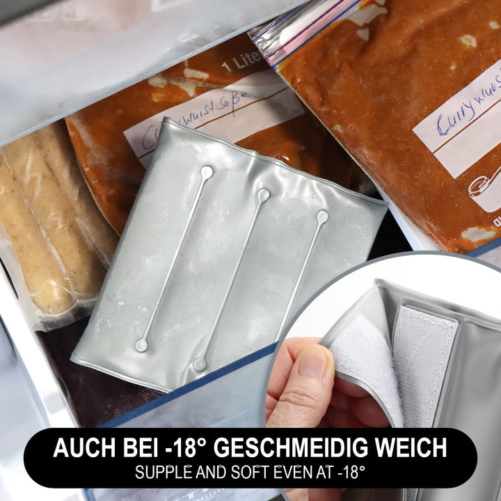 COM-FOUR® 4x Flaschenkühler für unterwegs - Weinkühler-Manschette mit Schnellverschluss - Kühlmansch