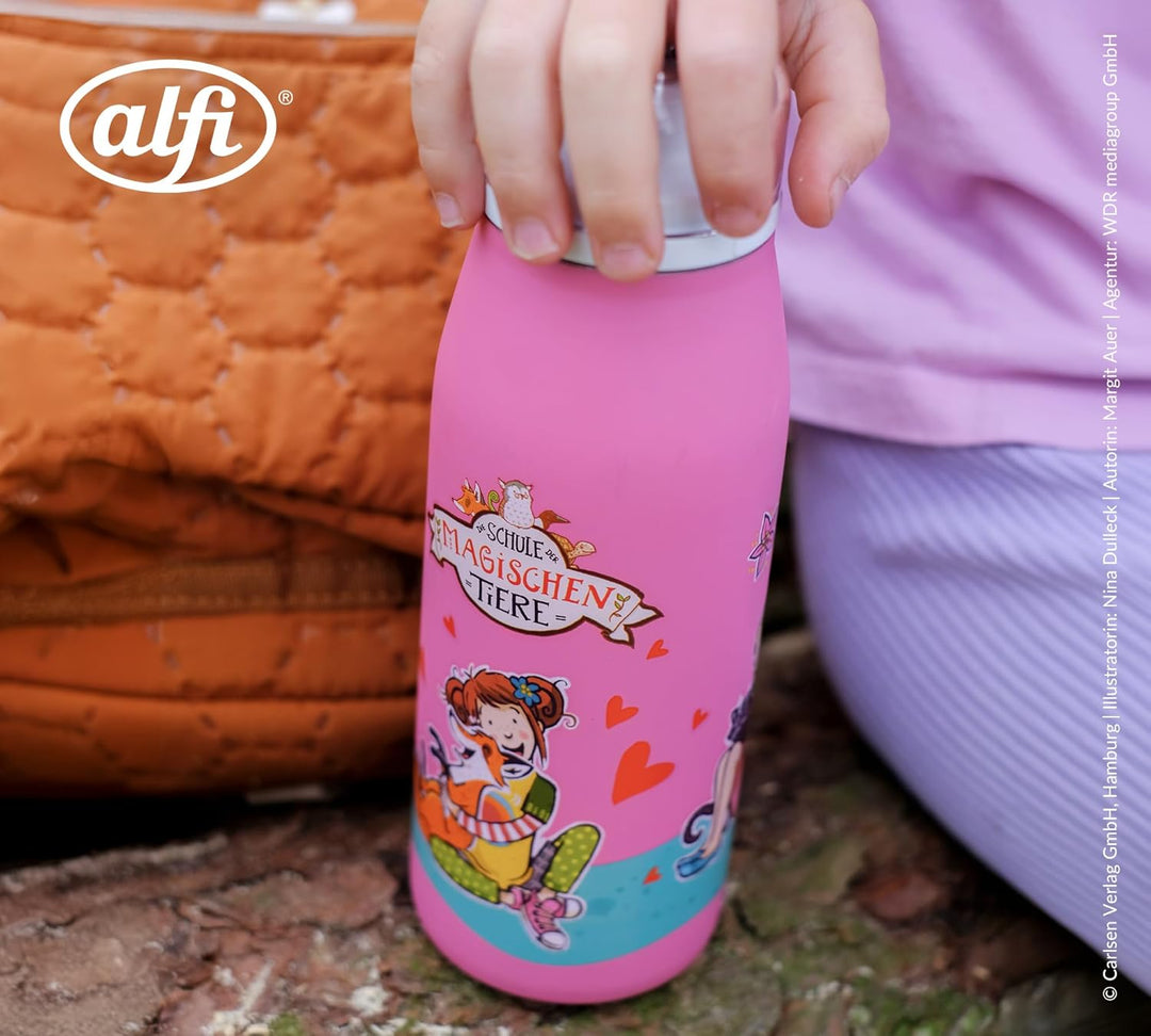 alfi KIDS ISO BOTTLE 350ml,Ida- Schule der Magischen Tiere, Isoliertrinkflasche Kinder Edelstahl, di