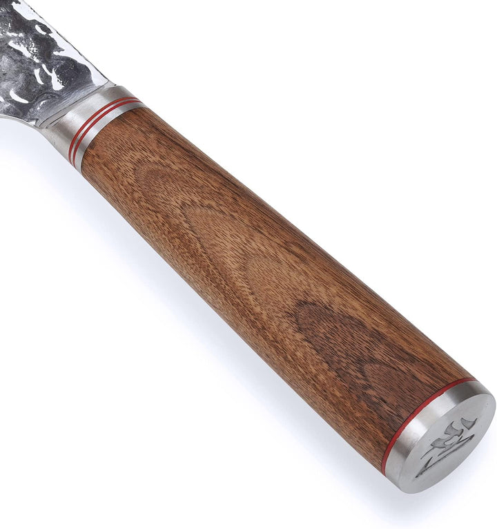 Wakoli Nussbaum Damastmesser Blockmesser japanischer Stil extrem scharfe 23,50 cm Klinge aus 67 Lage