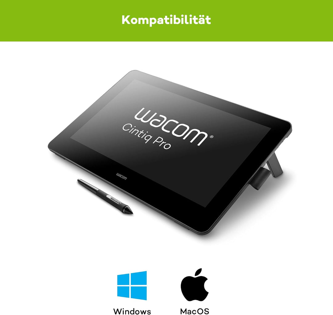 Wacom Cintiq Pro 16 Grafiktablett mit 4k Display für professionelle Designer & Künstler (15,6 Zoll D
