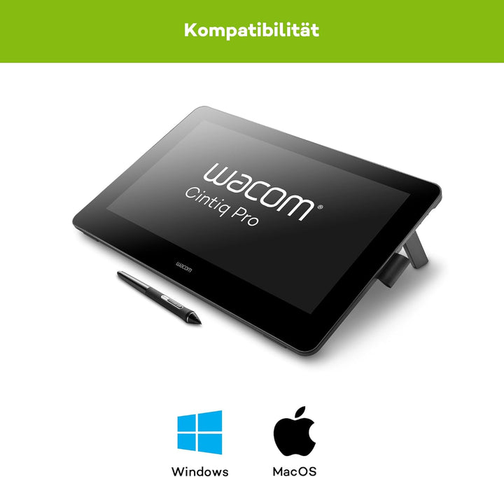Wacom Cintiq Pro 16 Grafiktablett mit 4k Display für professionelle Designer & Künstler (15,6 Zoll D