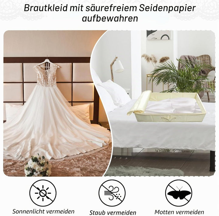 Hochzeitskleid Aufbewahrungsbox Hochzeitskleid Konservierungsbox Staubdichtes Hochzeit Keedsake Box