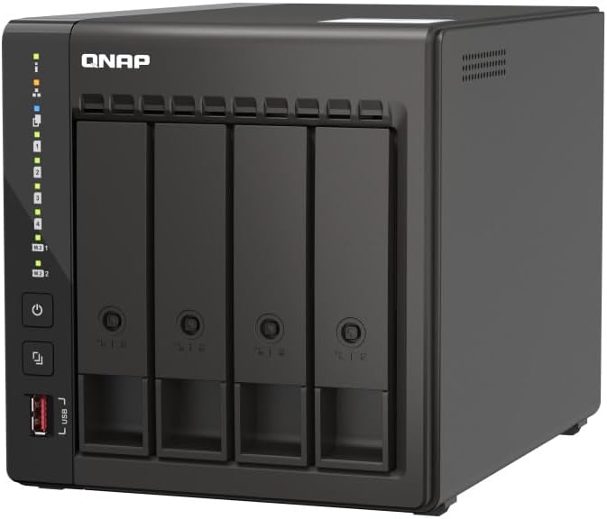 Qnap TS-453E 8G, 4 Bay NAS (Intel® Celeron® J6412 4-Core/4-Thread Prozessor, Turbo bis zu 2,6 GHz, D