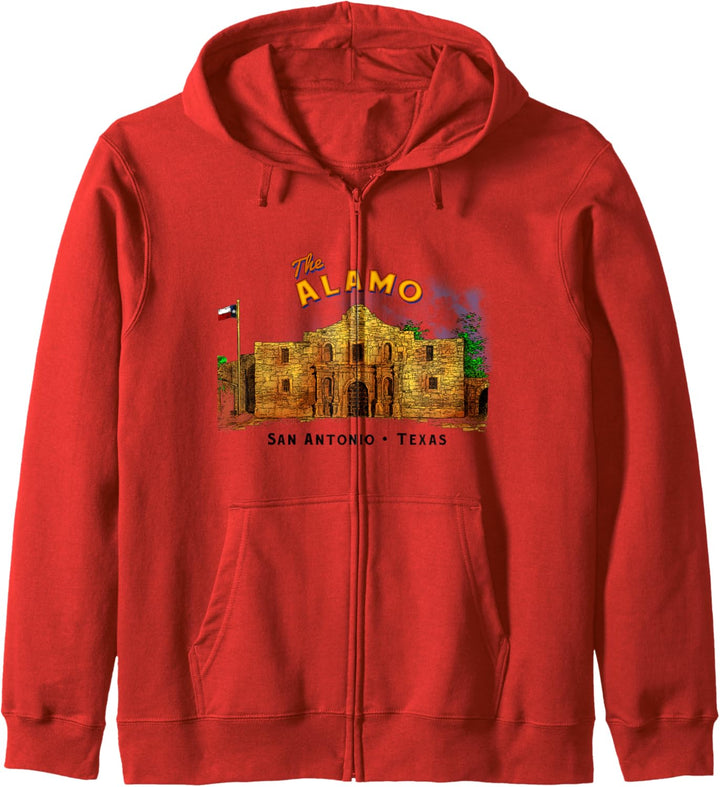 Vintage erinnern Alamo Souvenir Geschichte San Antonio Texas Kapuzenjacke