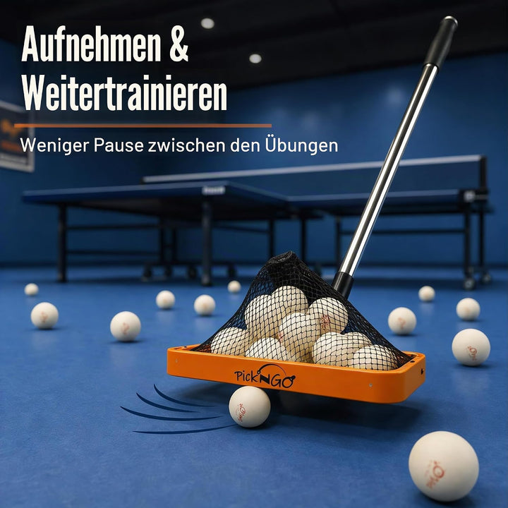 PICK 'N GO Tragbarer Ballpicker für Tischtennis, Ping Pong