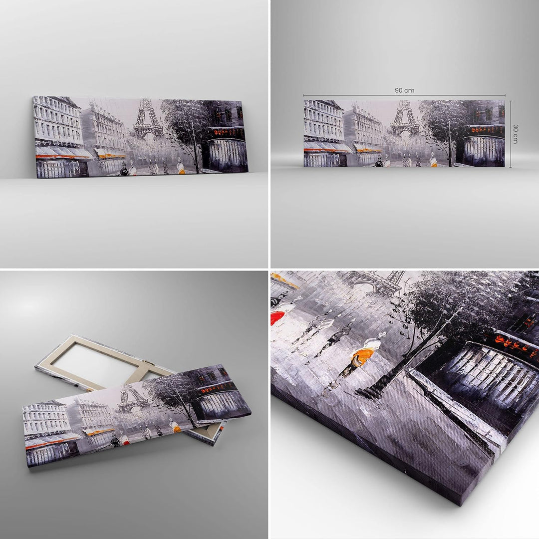 Bilder auf Leinwand Architektur Paris Eiffle Frankreich Leinwandbild 90x30cm Wandbilder Dekoration W