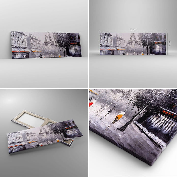 Bilder auf Leinwand Architektur Paris Eiffle Frankreich Leinwandbild 90x30cm Wandbilder Dekoration W