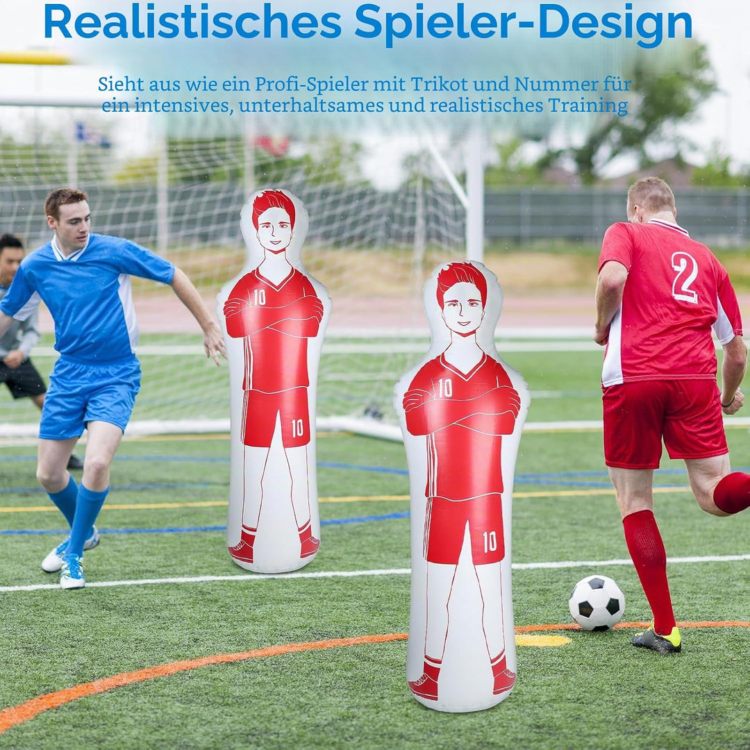 efuturetime Aufblasbare Fussball Dummy aus PVC, Fussballtraining Dummy Trainingspuppe für Torwart Fr