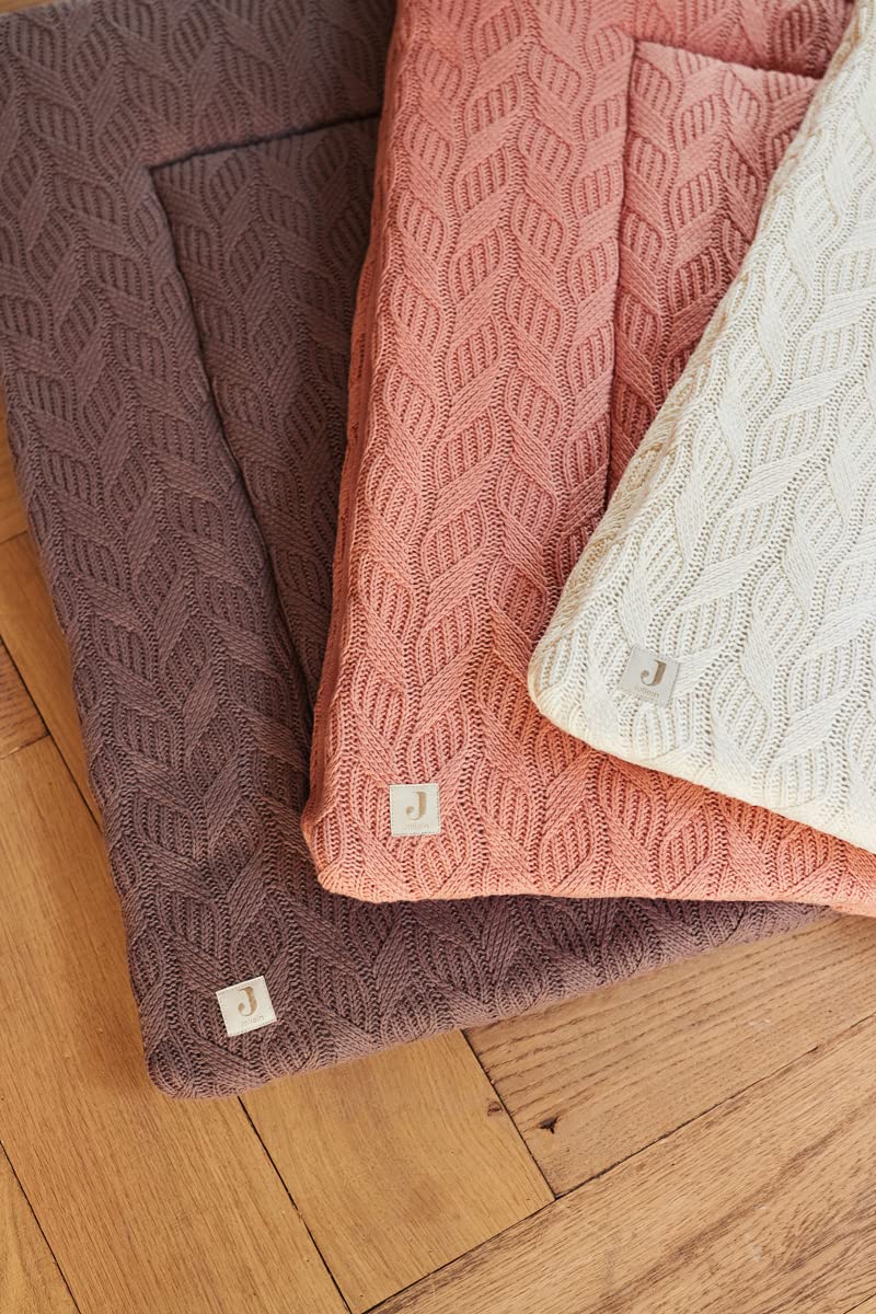 Jollein Laufgittereinlage Spring Knit 80x100 cm - Rosewood