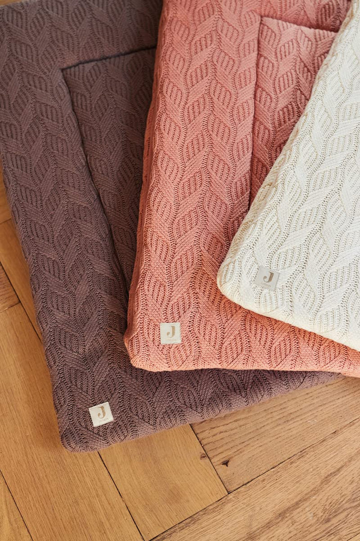 Jollein Laufgittereinlage Spring Knit 80x100 cm - Rosewood