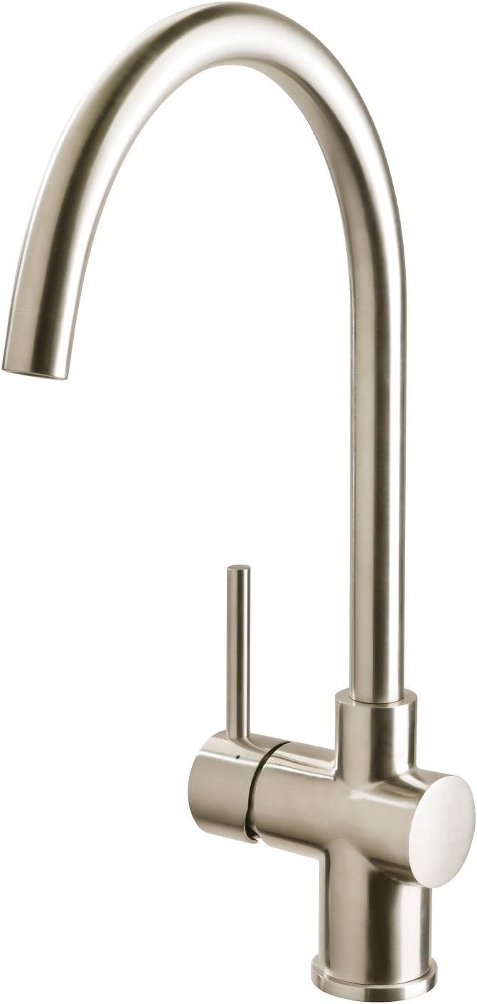AquaSu Einhandmischer Surf für Küchenspüle | Edelstahl | Wasserhahn | Spüle, Surf