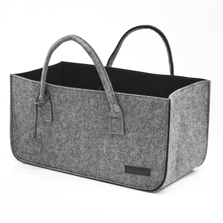 DuneDesign Bis 25kg: Shopping Bag Filz XXL - 50x25x25 Schwerlast Filztasche Gross - Kamintasche für