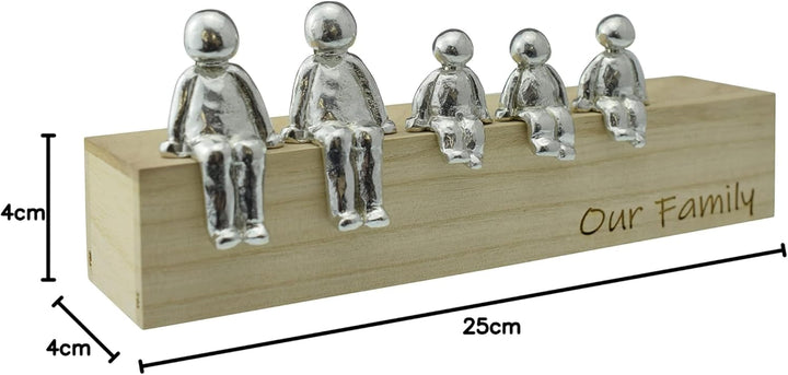 Pirantin Our Family Ornament – Wählen Sie Ihre Familienkombination Jubiläumsidee (3 Kinder), 3 Kinde