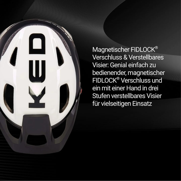 KED Pector ME1 MTB Fahrrad Helm schwarz/weiss 2023 L (58-61 cm), L (58-61 cm)
