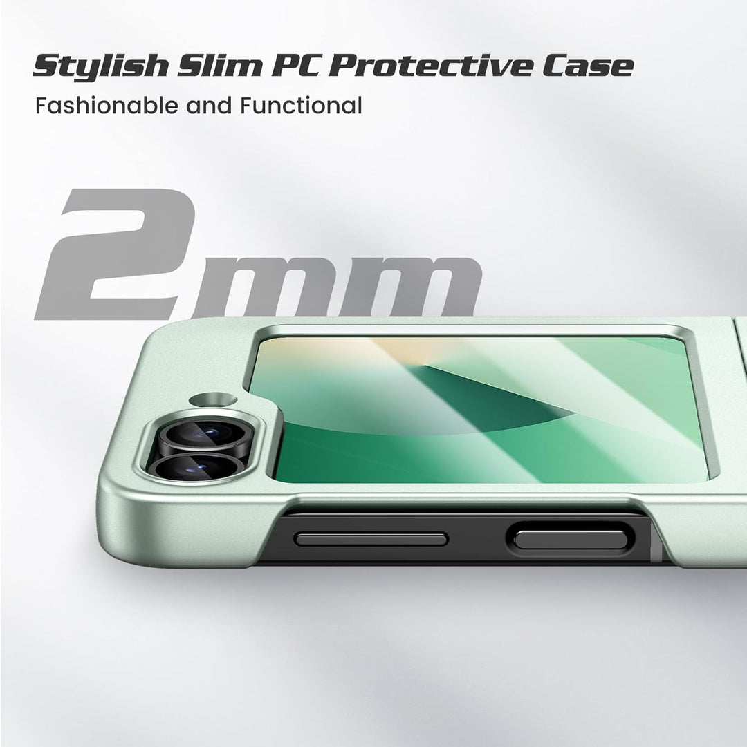 Doeshine für Samsung Galaxy Z Flip 7 FE/Z Flip 6 Hülle Mag Safe, Displayschutzfolie, Ultra Dünn, Lig