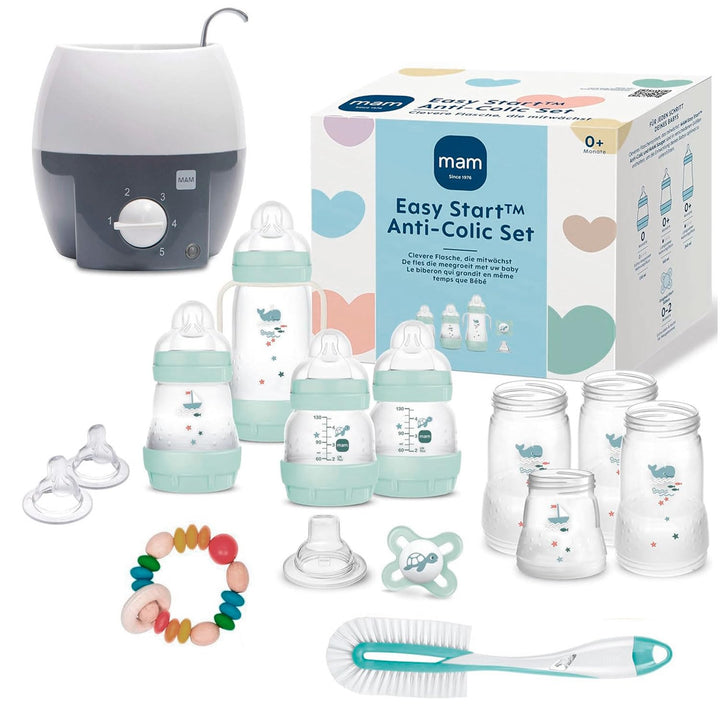 MAM Premium Vorteilspack II Starterset 19 tlg. Anti-Colic Flaschen Set Bürste MAM Babykostwärmer