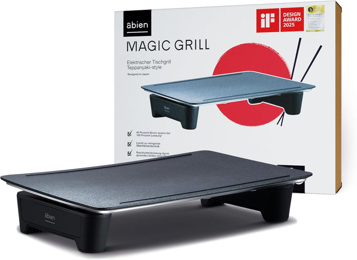 MAGIC GRILL - Teppanyaki Elektrogrill für drinnen und draussen - Japanisches Design für mehr Genuss