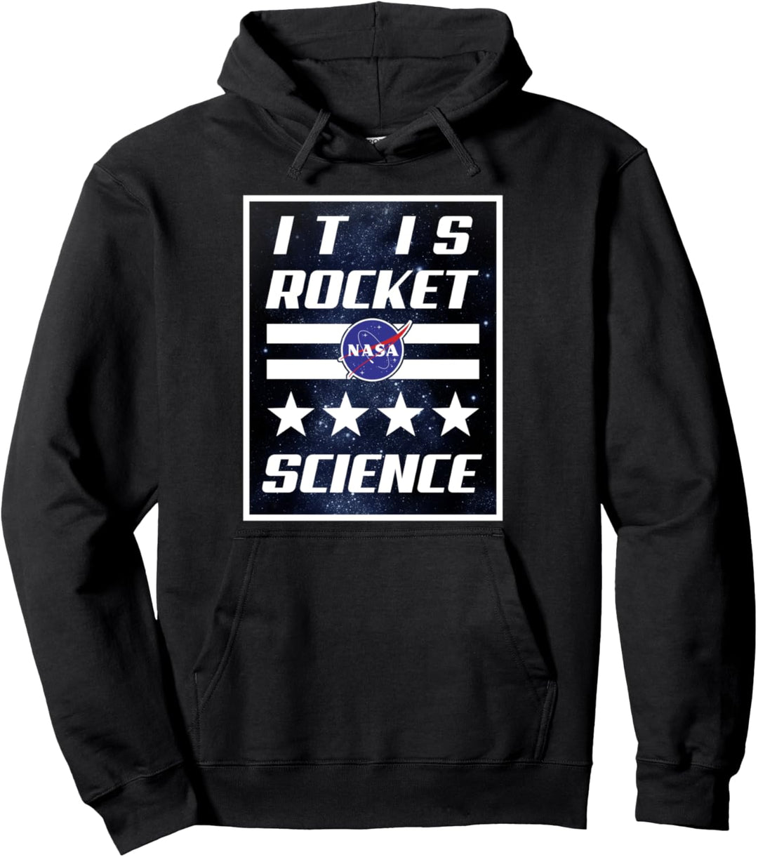 NASA It Is Rocket Science Galactic Stars And Stripes Poster Pullover Hoodie