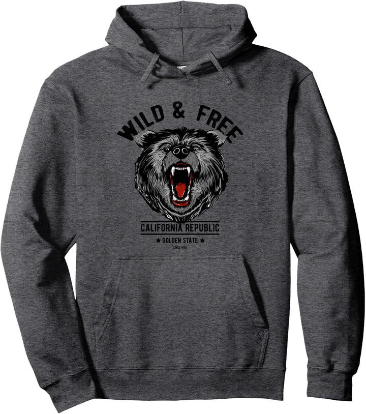 Wild & Free California Republic Golden State Bear Grafik Pullover Hoodie