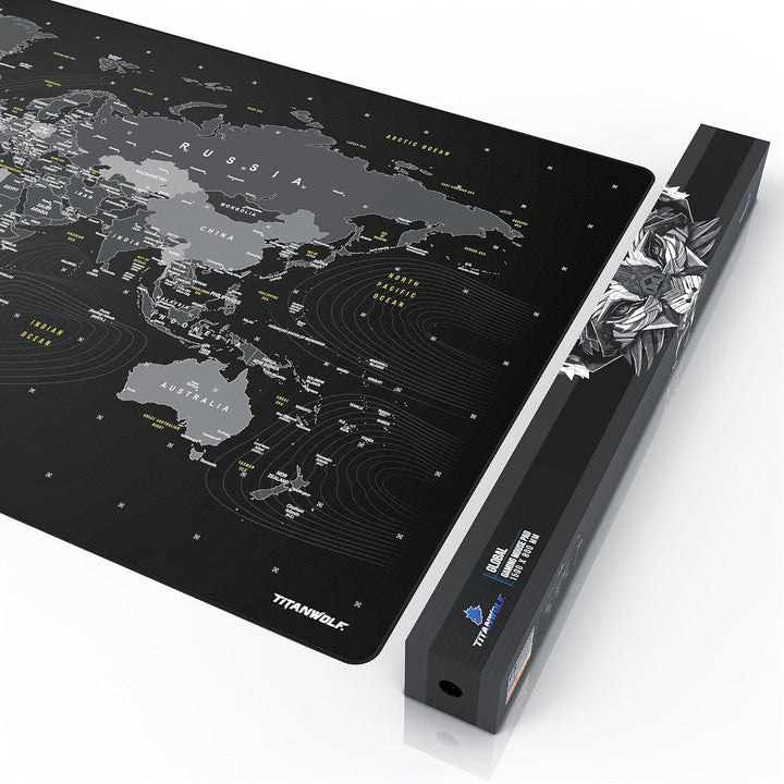 Titanwolf - XXXL Übergrösse Mauspad 1500x800mm - XXXL Grossformat - Schreibtischauflage - gummierte