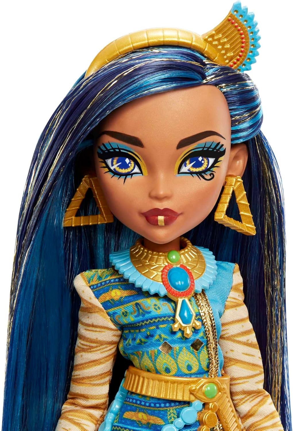 Monster High Cleo de Nile Puppe, Mummie Modepuppe, Königliches Outfit, Killerstiefel, Pyramidenrucks