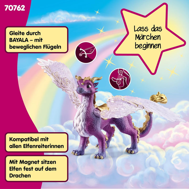 schleich BAYALA 70762 Nachtdrache - Drache Fantasievolle Mythische Drachenfigur mit Flügeln und Glit