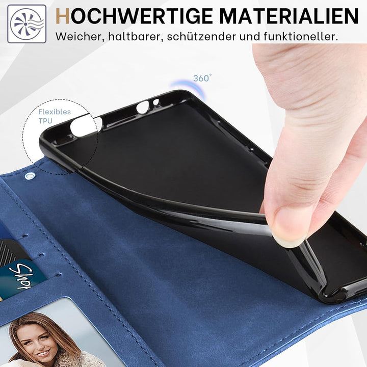 für Samsung S20 FE Hülle mit Schutzfolie Klapphülle Kartenfach Handyhülle für Samsung Galaxy S20 FE