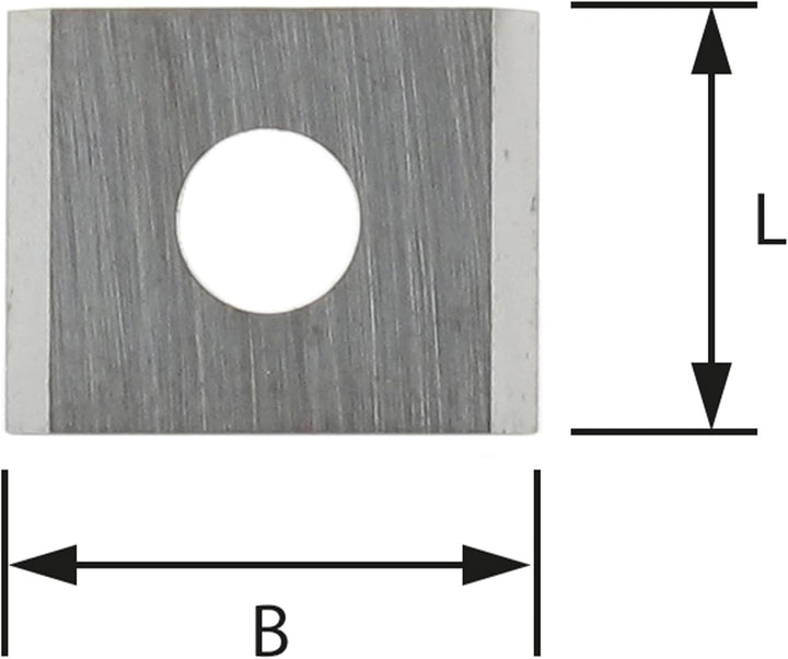 ENT 00501 Wendemesser HW, 9,6 mm x 12 mm x 1,5 mm, für D 20 mm 9,6 x 12 x 1,5 mm, 9,6 x 12 x 1,5 mm