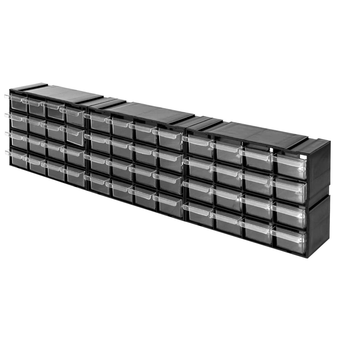 Aufbewahrungsbox mit Schubfächern Sortimentskasten - 48 Stück Transparent Schubladen - 675 x 85 x 16