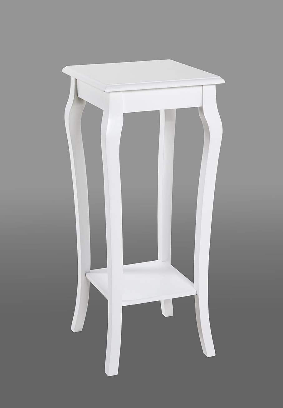 HAKU Möbel Beistelltisch, Massivholz, weiss, B 30 x T 30 x H 71 cm 30 x 30 x 71 cm, 30 x 30 x 71 cm