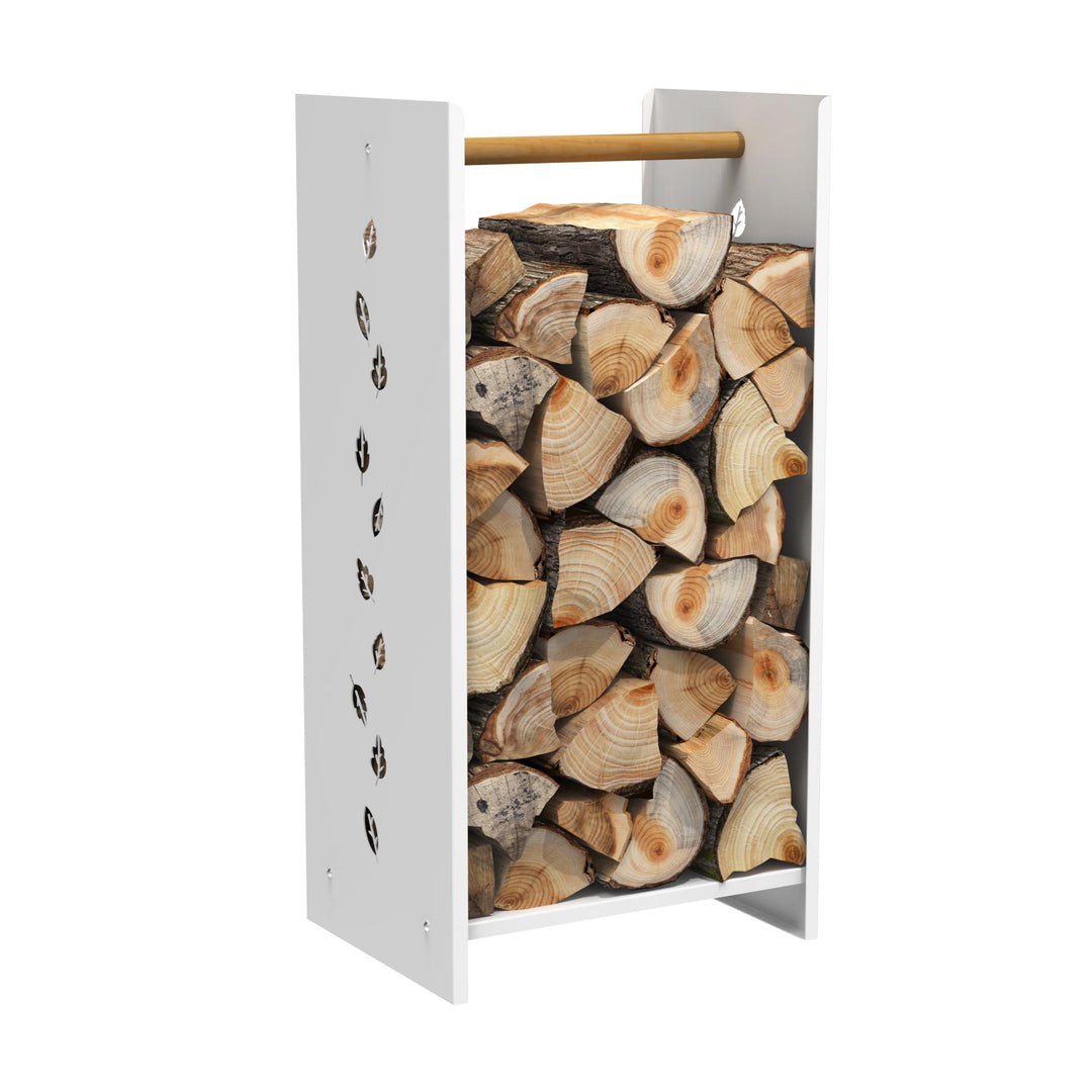 teileplus24 BHS8 Kaminholzregal Innen Aussen | Brennholzregal Metall | Kaminholzkorb | Industrial Lo