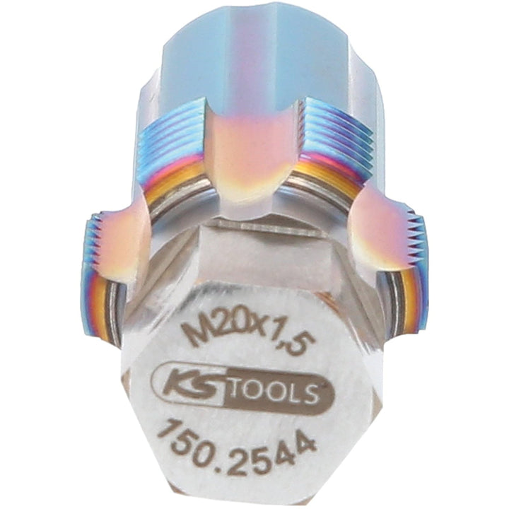 KS Tools 150.2544 Gewindeschneider mit Führungsbolzen für NOX-Sensoren, M20x1,5