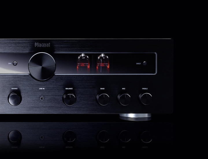 Magnat MR 780, schwarz - robuster Stereo Hybrid-Receiver mit hochwertiger Aluminium-Front und hoher