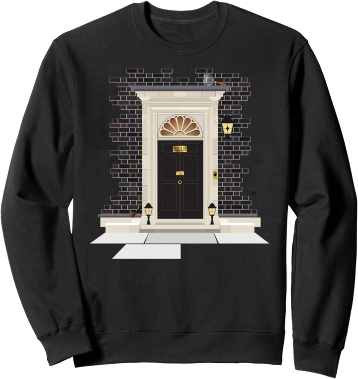 221B Baker Street Doorway – Neuheit Sherlock Holmes Sweatshirt