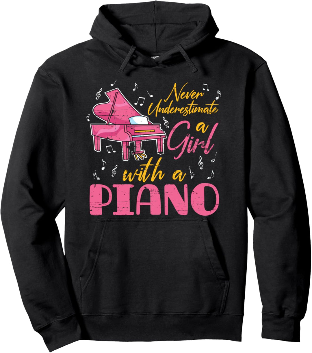 Klavierspieler Pianisten Mädchen Geschenk Klavier Pullover Hoodie
