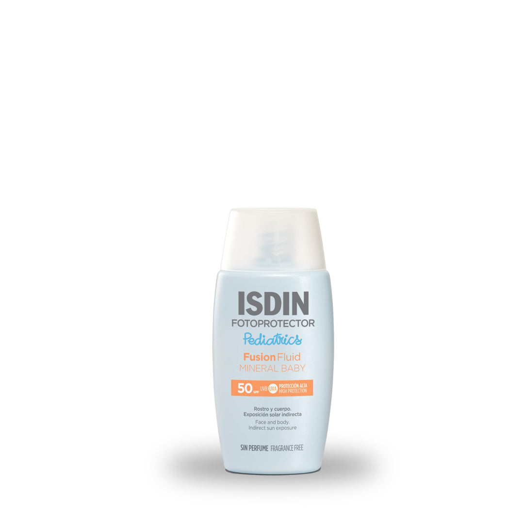 ISDIN Fotoprotector Mineral Baby Pediatrics Sonnencreme Gesicht LSF 50 (50ml) | 100% mineralischer S