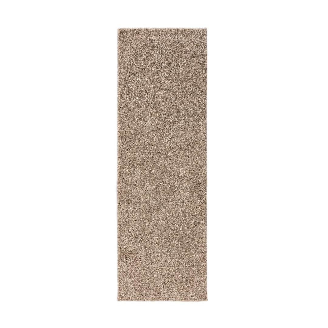 benuta Basic Hochflorteppich Soho - Beige 70x200 cm - Kuschelig Weicher Teppich im Minimalistischen
