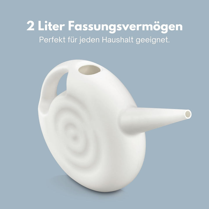 Blowmold.Design Giesskanne in Weiss – 2 Liter Giesskanne Robust für Innen und Aussen - Perfekt für Z
