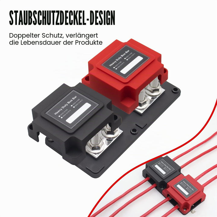 STANEW 400A Bus Bar Box Sicherungsblockhalter Kupfergefertigt Schwerlastmodul Geeignet 12V-48V DC, 8