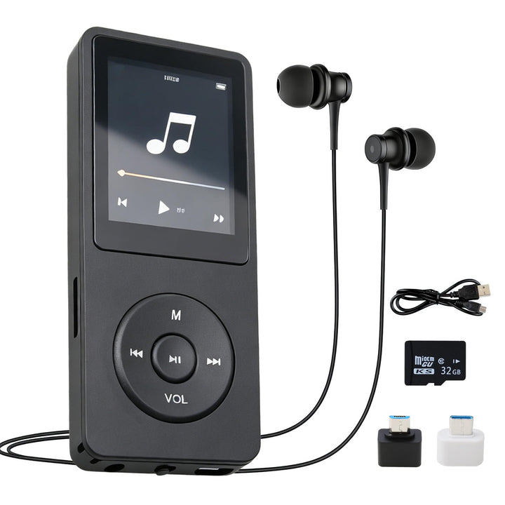 MP3 Player Bluetooth 5.3 mit 32 GB mit 1,8 Zoll Bildschirm HiFi 70 Std